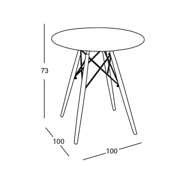 Set Tavolo Tower Wood Grigia E 4 Sedie Tower Wood Bianche