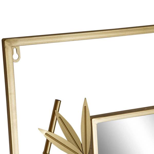 Specchio In Metallo Bambù Dorato 70x1x103