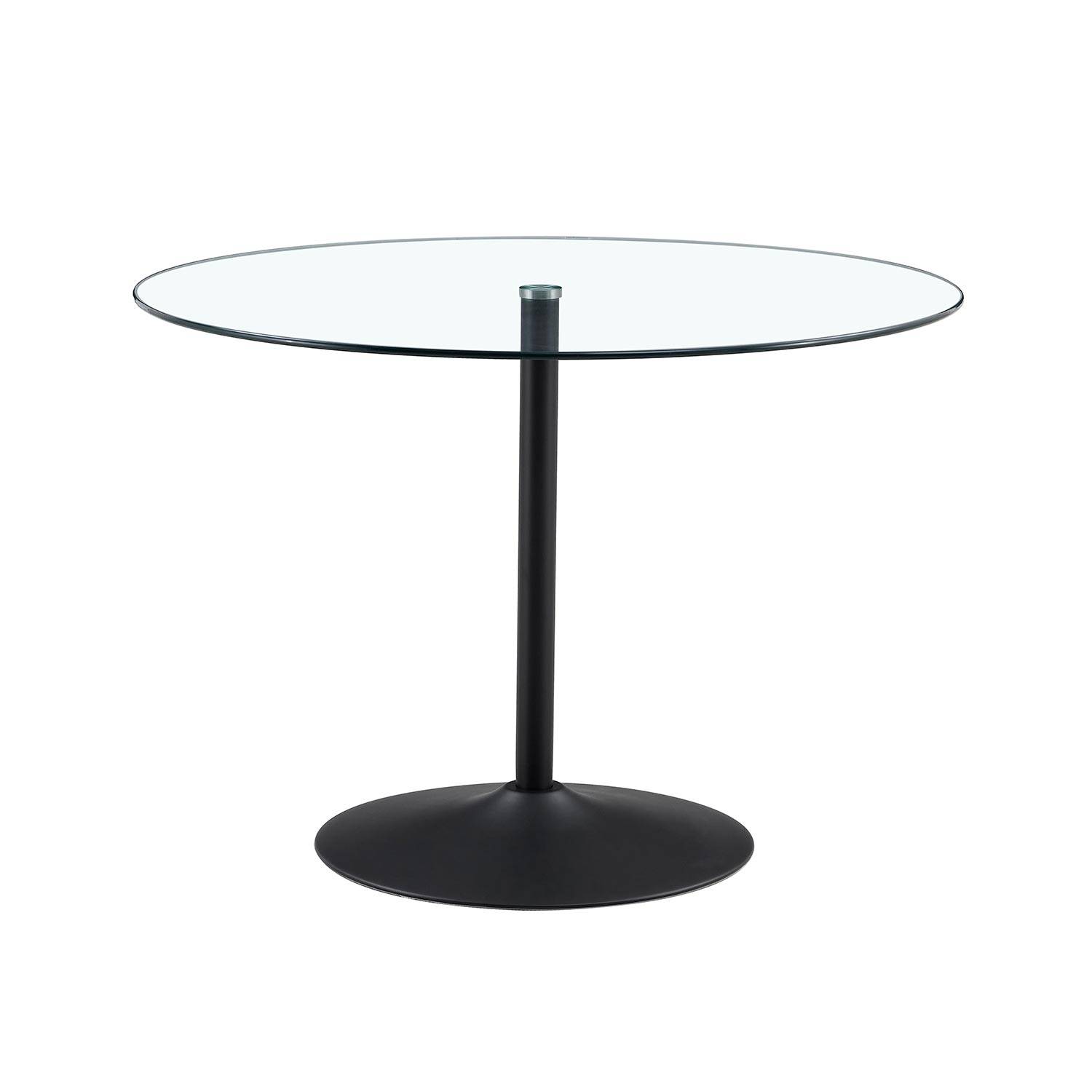 Tavolo rotondo in vetro e acciaio (110 cm) Salyms - SKLUM