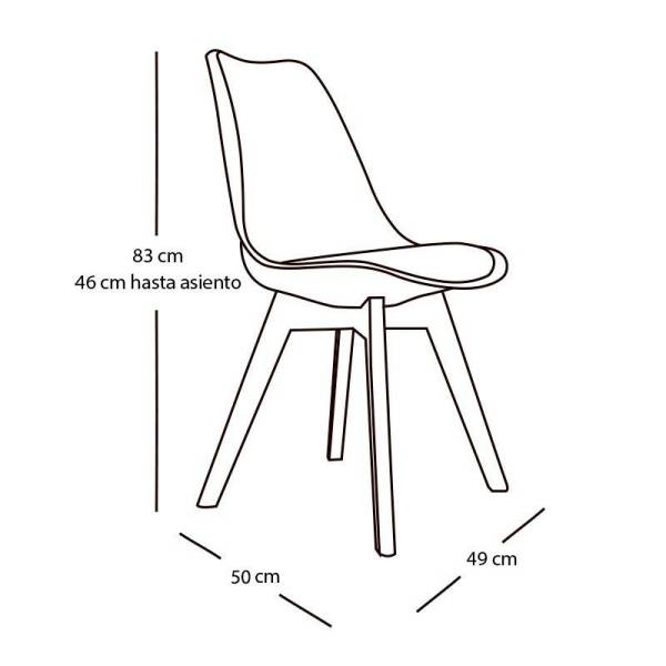 Loft: SEDIA IN LEGNO BIANCO LF242 Loft